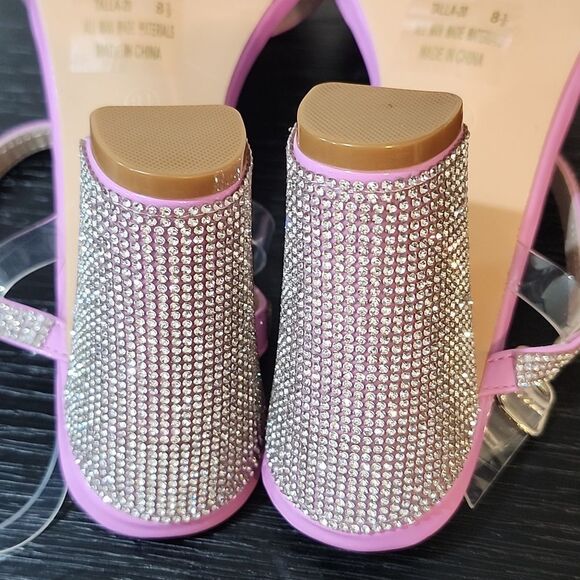 BRAND NEW KAYLEEN RHINESTONE STRAP&HEEL SANDALS - Picture 12 of 16